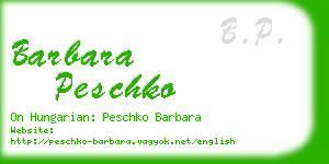 barbara peschko business card